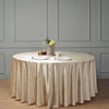 120inch Champagne Premium Velvet Round Tablecloth, Reusable Linen