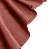 120Inch Terracotta Premium Velvet Round Tablecloth, Reusable Linen