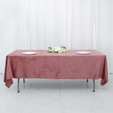 60x102inch Dusty Rose Premium Sheen Velvet Rectangle Tablecloth