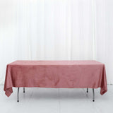 60x102inch Dusty Rose Premium Sheen Velvet Rectangle Tablecloth