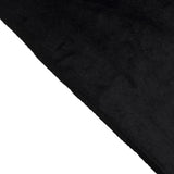 60inch x 102inch Black Premium Velvet Rectangle Tablecloth, Reusable Linen