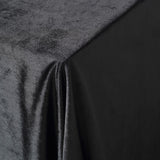 60inch x 102inch Black Premium Velvet Rectangle Tablecloth, Reusable Linen