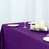 90x132Inch Purple Premium Velvet Rectangle Tablecloth, Reusable Linen