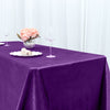 90x132Inch Purple Premium Velvet Rectangle Tablecloth, Reusable Linen