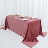 90x132inch Dusty Rose Premium Sheen Velvet Rectangle Tablecloth