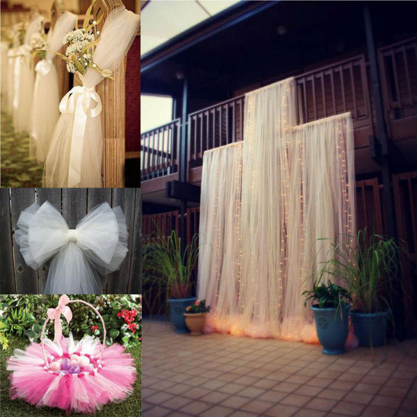 54 Inch x 40 Yards Tulle Fabric Bolt | TableclothsFactory