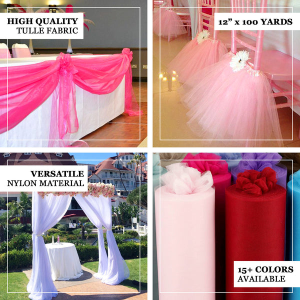 6" x 100 Yards Orange Tulle Rolls Wholesale
