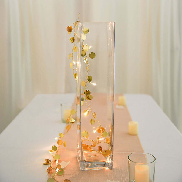 6 Pack | 18" Heavy Duty Square Cylinder Glass Vase