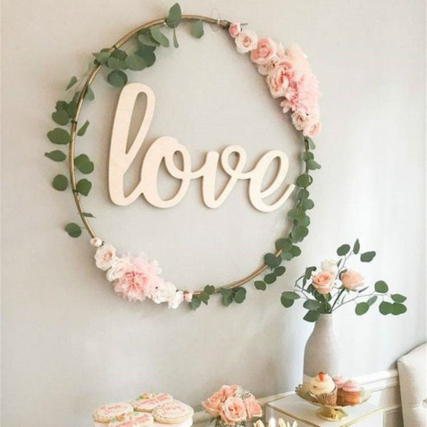 40" Rose Gold Heavy Duty Metal Floral Hoop Wreath Hanging Rings