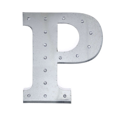 2 FT | Vintage Metal Marquee Letter Lights Cordless With 16 Warm White LED