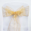 5pc x Chair Sash Organza - Gold#whtbkgd