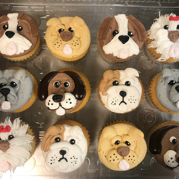 Dog Face Cupcakes - Dorothy Ann Bakery & Cafe