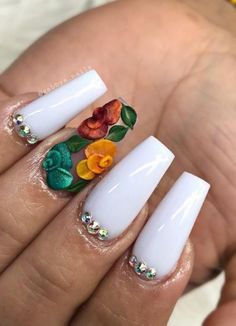 3D Decals Flower Nails