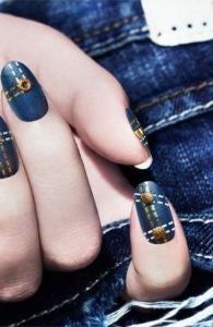 Double Denim Nail Design