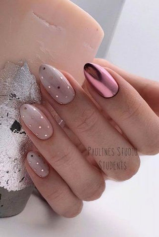 Crystal ombre nail design