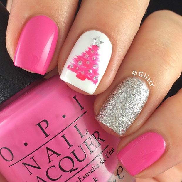 Hottest 50+ Christmas Nail Ideas for 2017-25