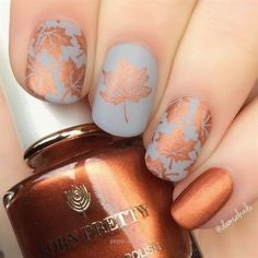 Autumn nail art design