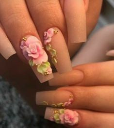 Flowers Nails Design