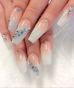 Rhinestone coffin nail designs1