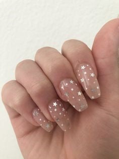 Star Nude Nail Design