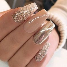 Silver Nude Nail Designs