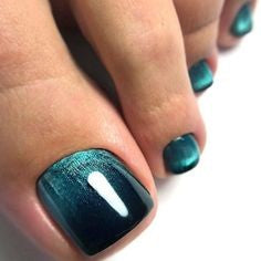 Easy Mirror Toe Nail Designs