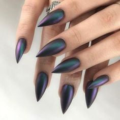 Holographic Stiletto Nail Designs