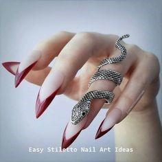 French Stiletto Nail Designs