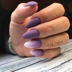 Lilac Ombre Matte Nail Design