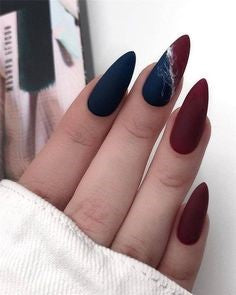 Marble Matte Nail Design