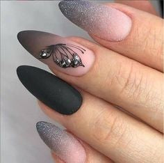 Butterfly Matte Nail Design