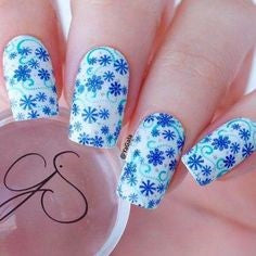 White Snowflake Nail Art Ideas