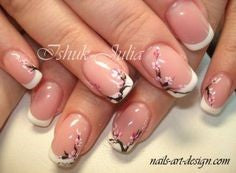 Adorable Floral French Nail Art Design