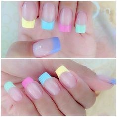 Colorful French Nail Design