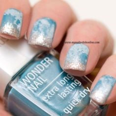 Sky Blue Nail Design