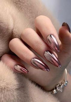 Ombre Metallic Nail Designs