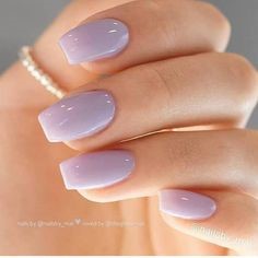 Shiny Lilac Gel Spring Nail Design