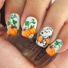 Pumpkin Nail Design-5