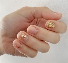 Gold stickers Nail Designs