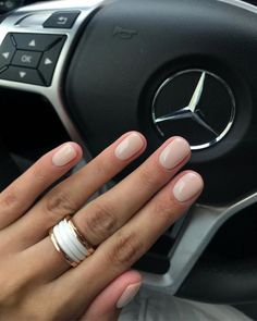 Nude Gel Short Nails