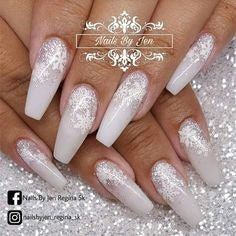 Snowflake Coffin Christmas Nail Design