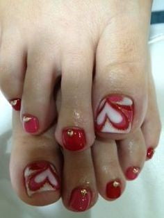 Heart Toe Nail Designs