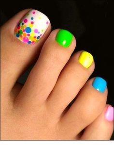 Colorful Toe Nail Designs
