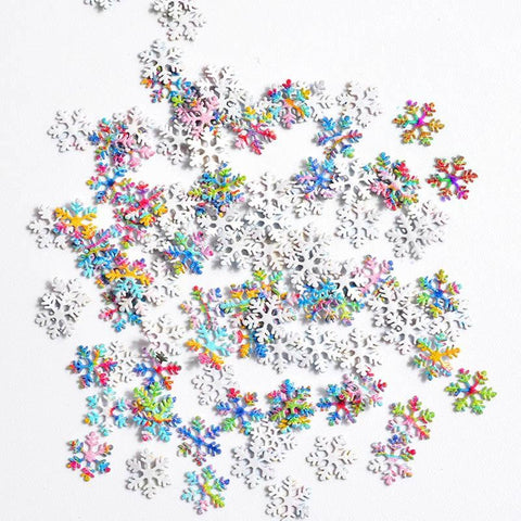3D Metal Stickers Nail Decoration Christmas Snowflake Sequins