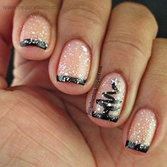 Simple French Winter Nail Idea