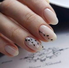 French Plant Nail Design