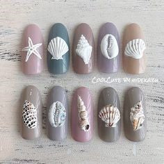 Simple Seashell Nail Art Ideas
