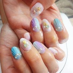 Colorful Seashell Nail Art Ideas