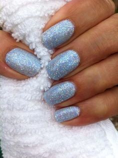 Light Blue Winter Nail Designs