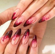 Ombre Blood Halloween Nail Design